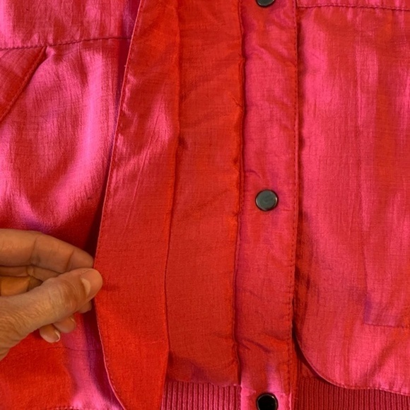 Vintage Y2K Jordache Puffer Ski Bomber Jacket Pink - Picture 7 of 16